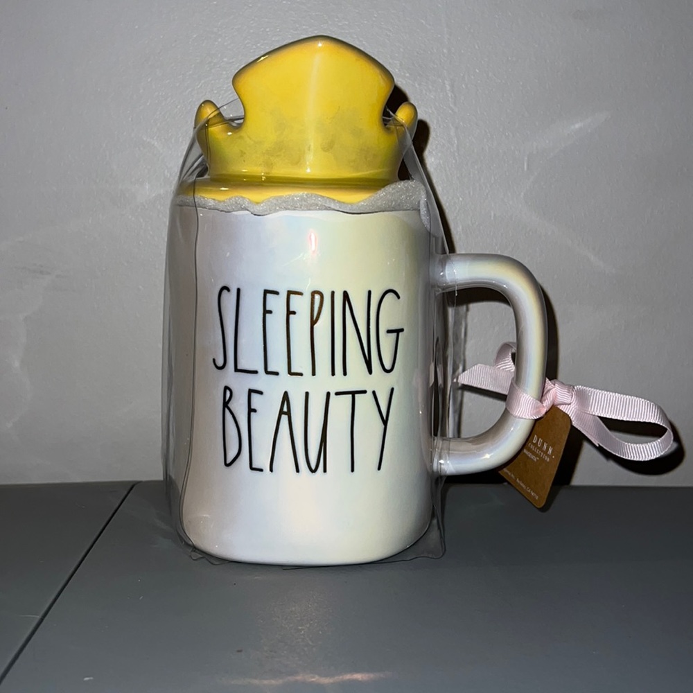 RAE DUNN SLEEPY BEAUTY MUG WITH TOPPER